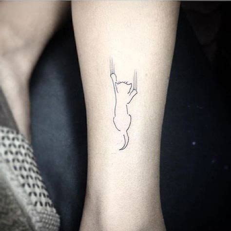 tatuaje de gato sencillo